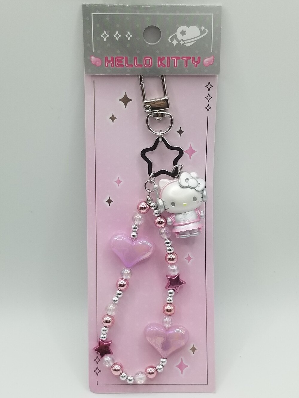 Sanrio Tokimeki Planet Series: Hello Kitty Beaded Bag Charm Keychain